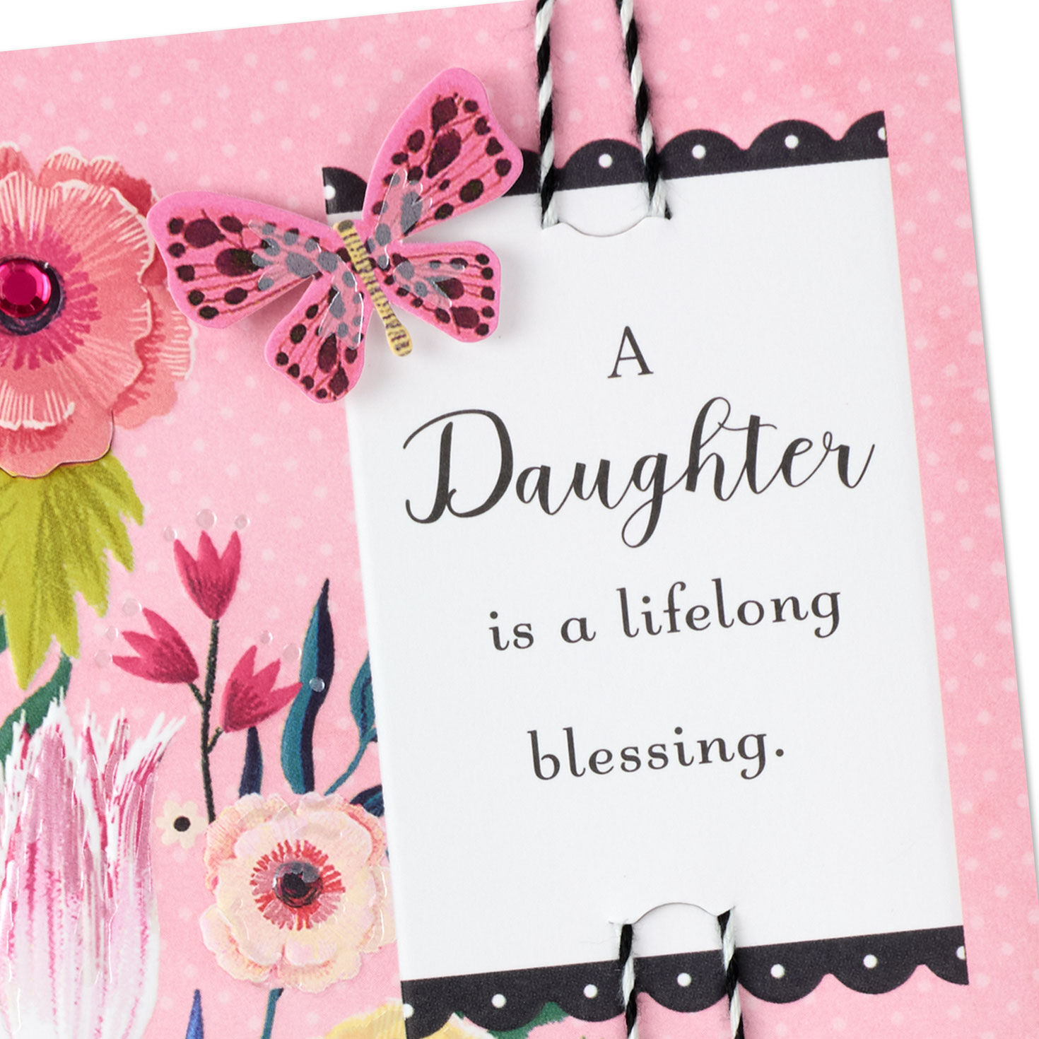 Butterfly and Flowers Daughter Mother's Day Card  image number 5