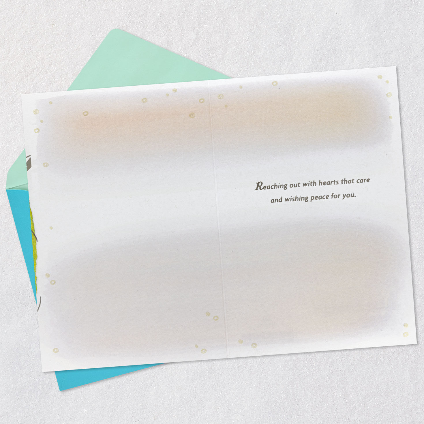 Pears and Berries Still-Life Sympathy Card Open card with envelope image number 3