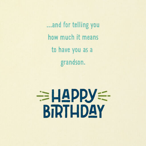World of Love Birthday Card for Grandson, 