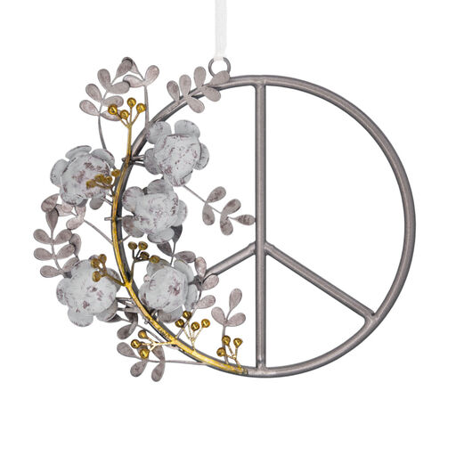 Signature Peace Symbol Premium Metal Hallmark Ornament, 