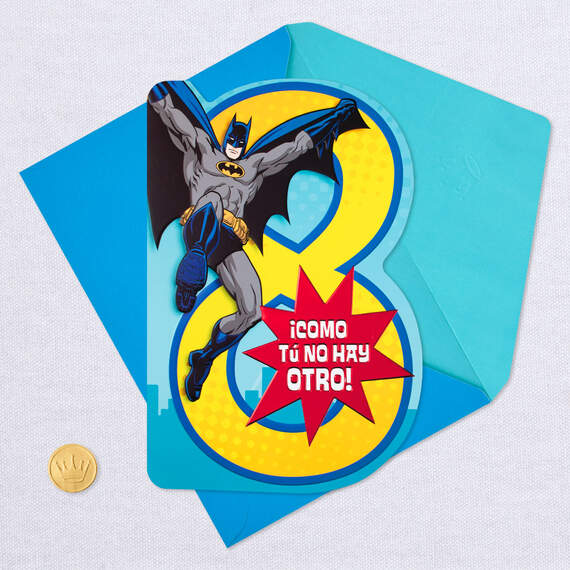 DC Comics™ Batman™ Spanish-Language 8th Birthday Card With Stickers, , large image number 6