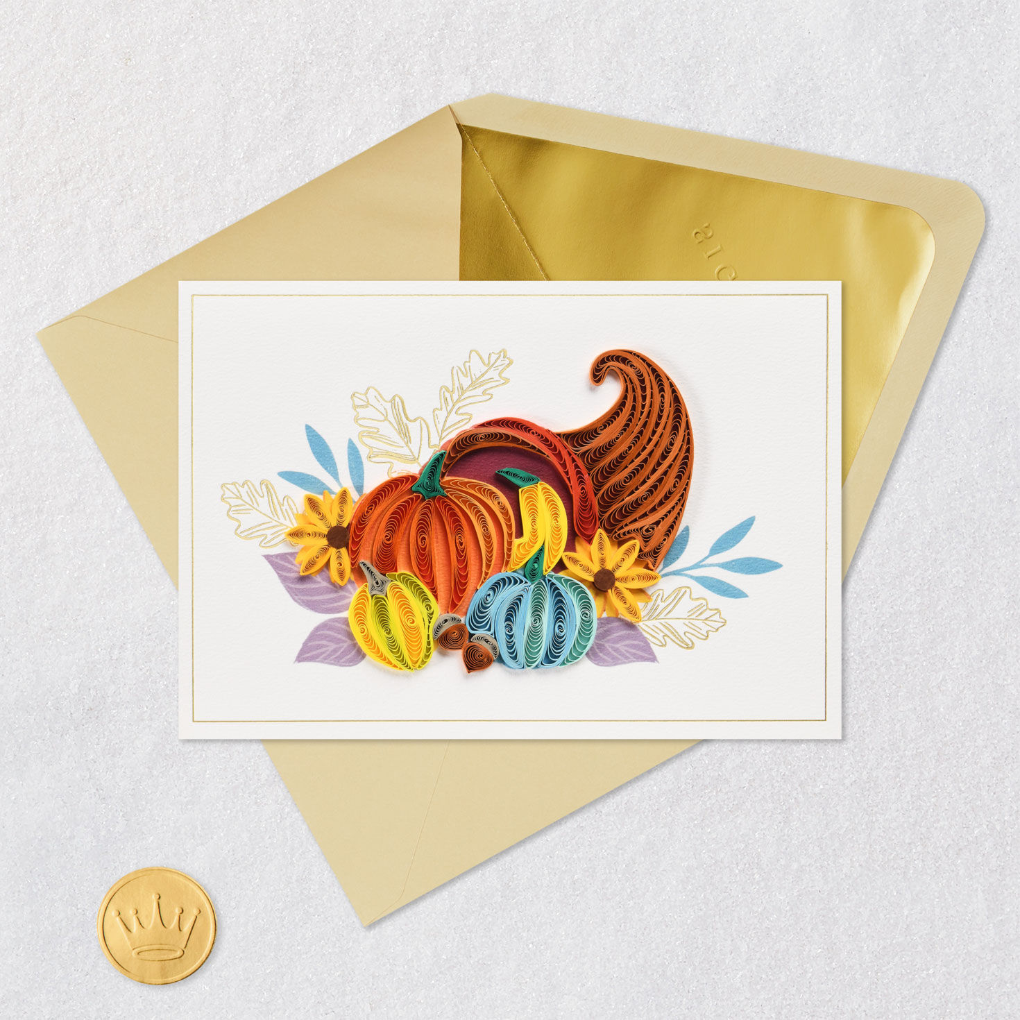 Filled With Happy Moments Quilled Paper Handmade Thanksgiving Card, , large image number 5