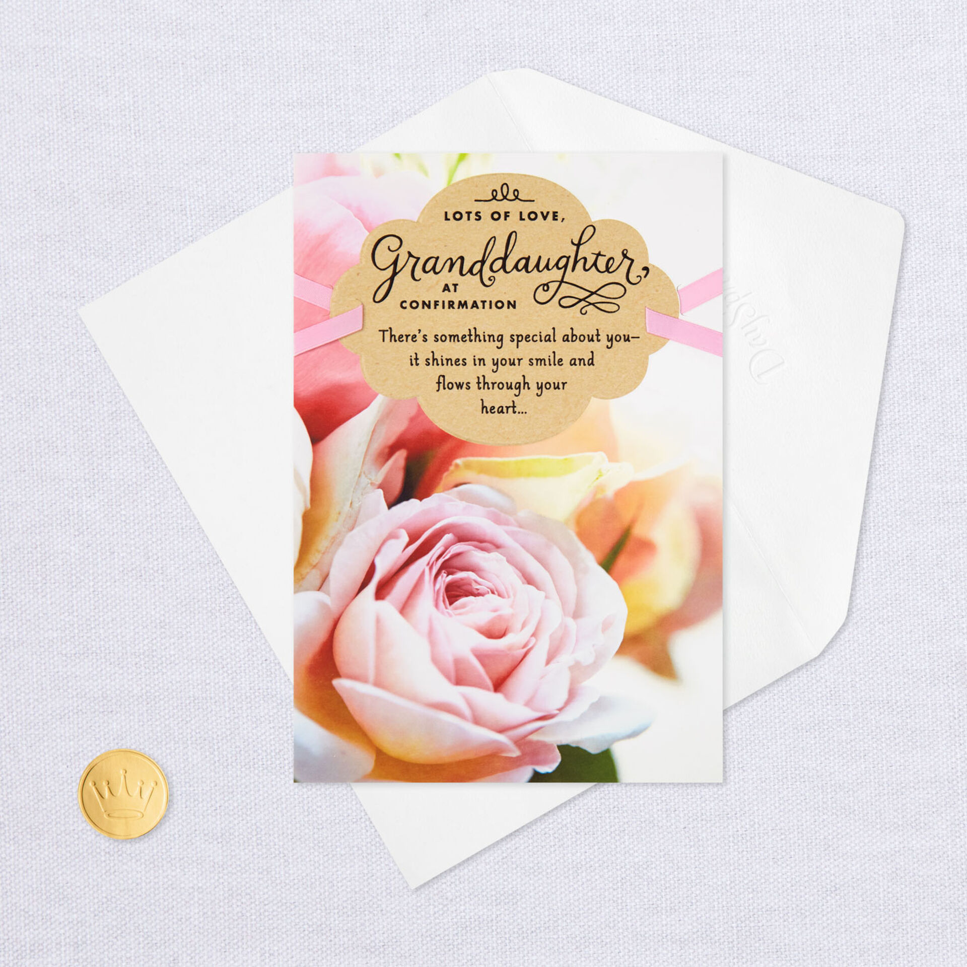 Beautiful Roses Confirmation Card for Granddaughter Greeting Cards