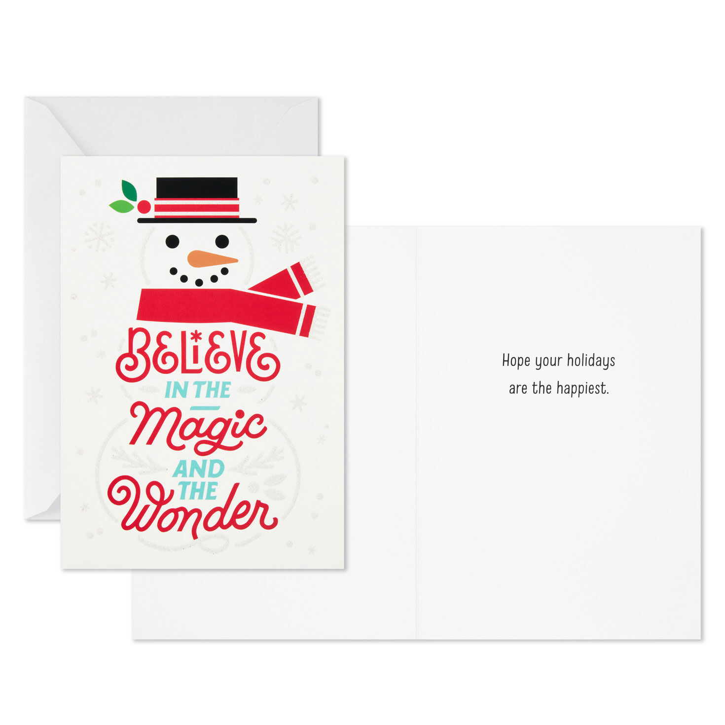 Snowman and Penguins Christmas Card Assortment Card Front with Sentiment image number 3