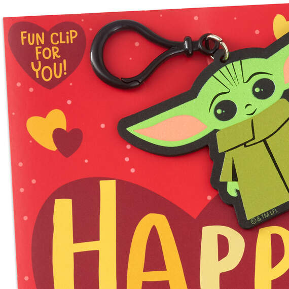 Star Wars: The Mandalorian™ Grogu™ Valentine's Day Card With Backpack Clip, , large image number 4