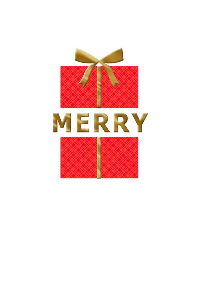 Wrapped Present Christmas Card