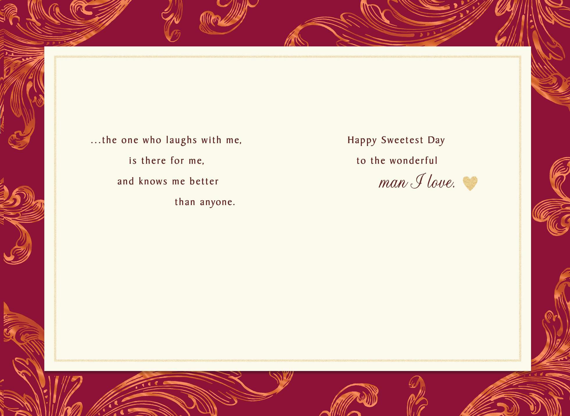 The Wonderful Man I Love Sweetest Day Card