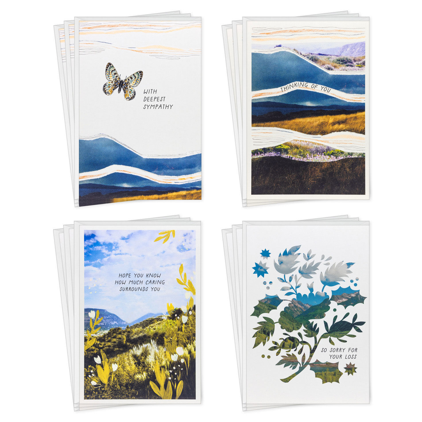 Peaceful Landscapes Assorted Sympathy Cards, Pack of 12