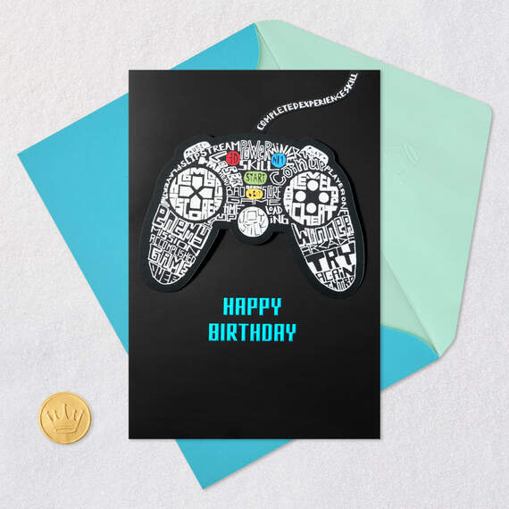 Another Level of Greatness Video Game Birthday Card, , large image number 5