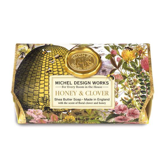 Michel Design Works Honey & Clover Scented Bath Soap Bar, 8.7 oz.