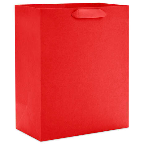 9.6" Red Medium Gift Bag, Red, large