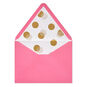 Bright Pink With Gold Dots Envelopes Pack back with flap lifted image number 4