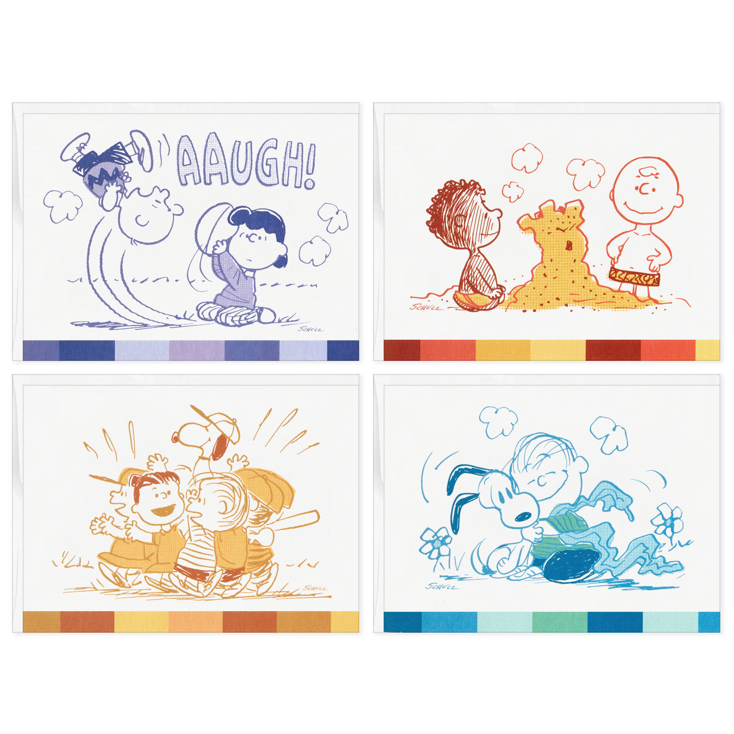 Peanuts® 75th Anniversary Classic Sketches Assorted Blank Note