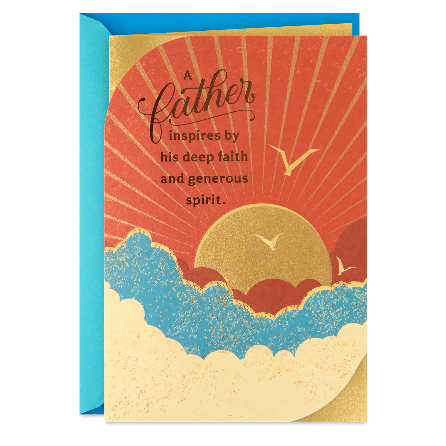 Your Deep Faith and Generous Spirit Inspires Me Father's Day Card for Dad