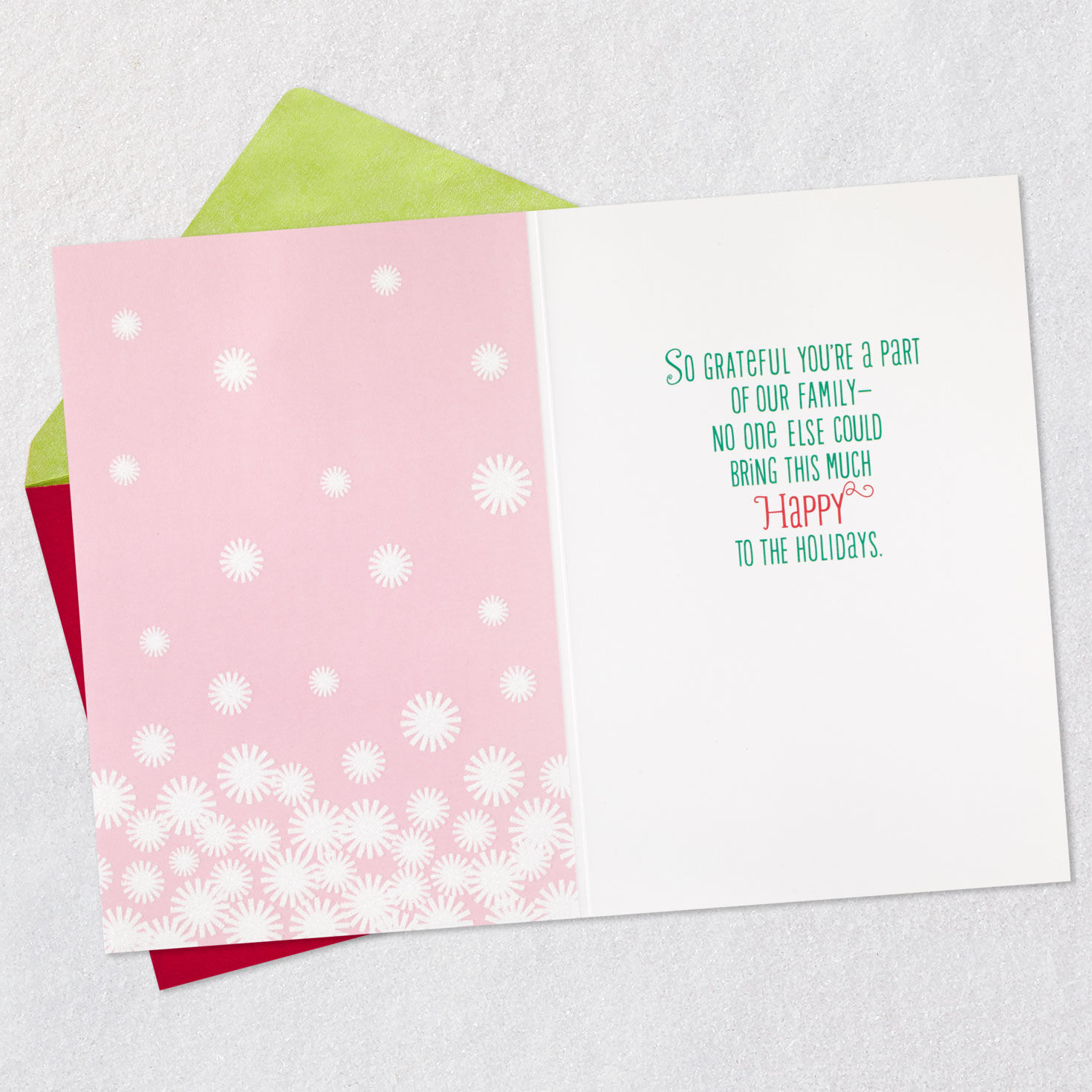Cute Cat in Santa Hat Granddaughter Christmas Card Open card with envelope image number 3