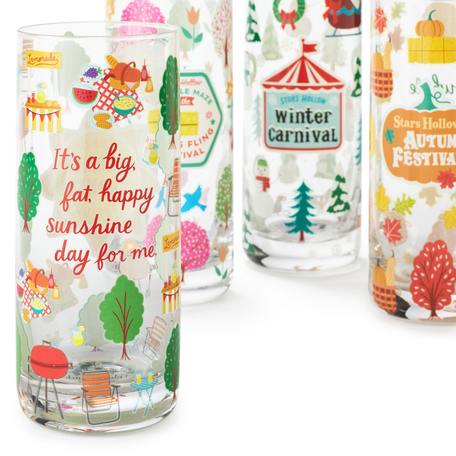 Gilmore Girls Seasons of Stars Hollow Drinking Glasses, Set of 4 for only USD 44.99 | Hallmark