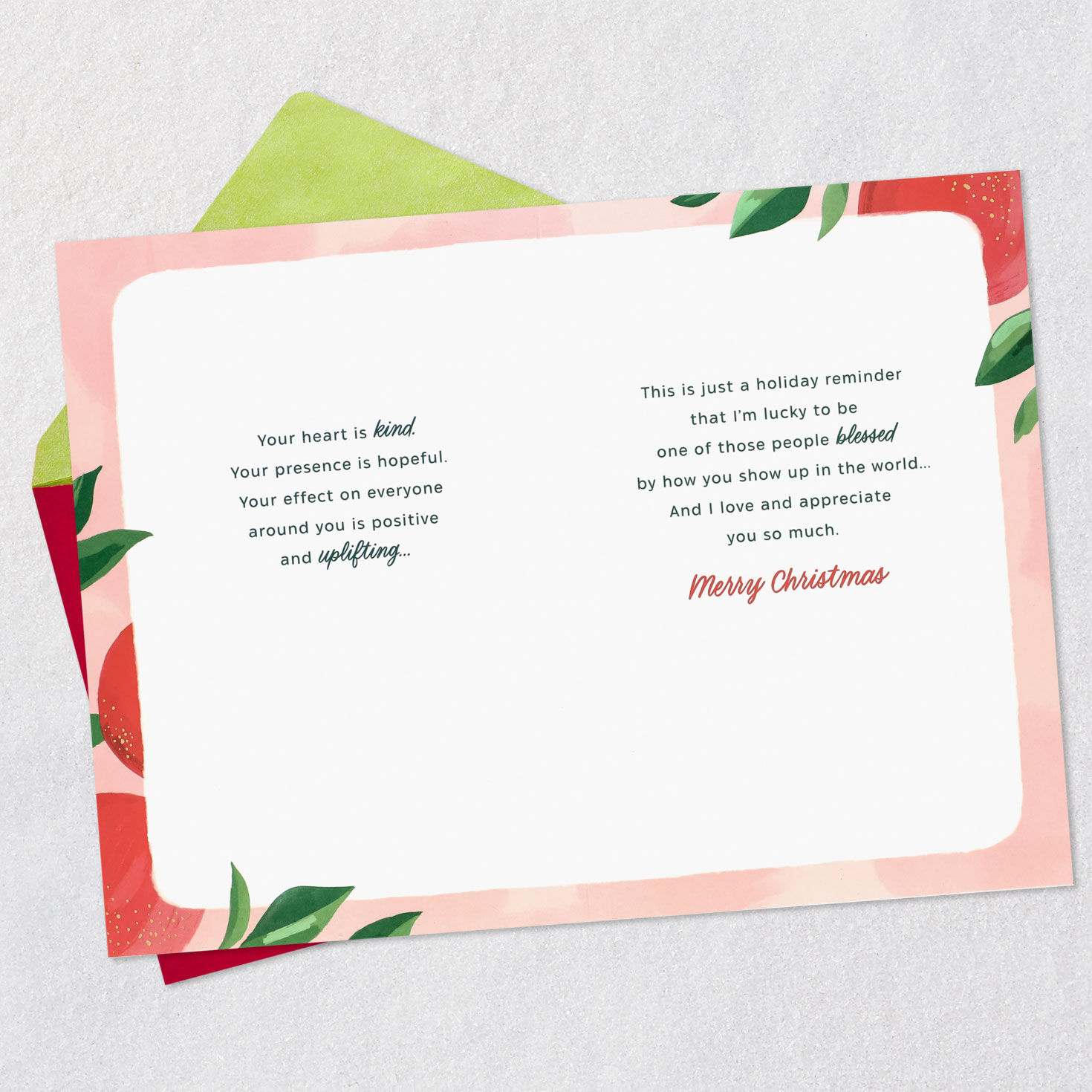 Cardinal Pomegranate Christmas Card for Sister Open card with envelope image number 4