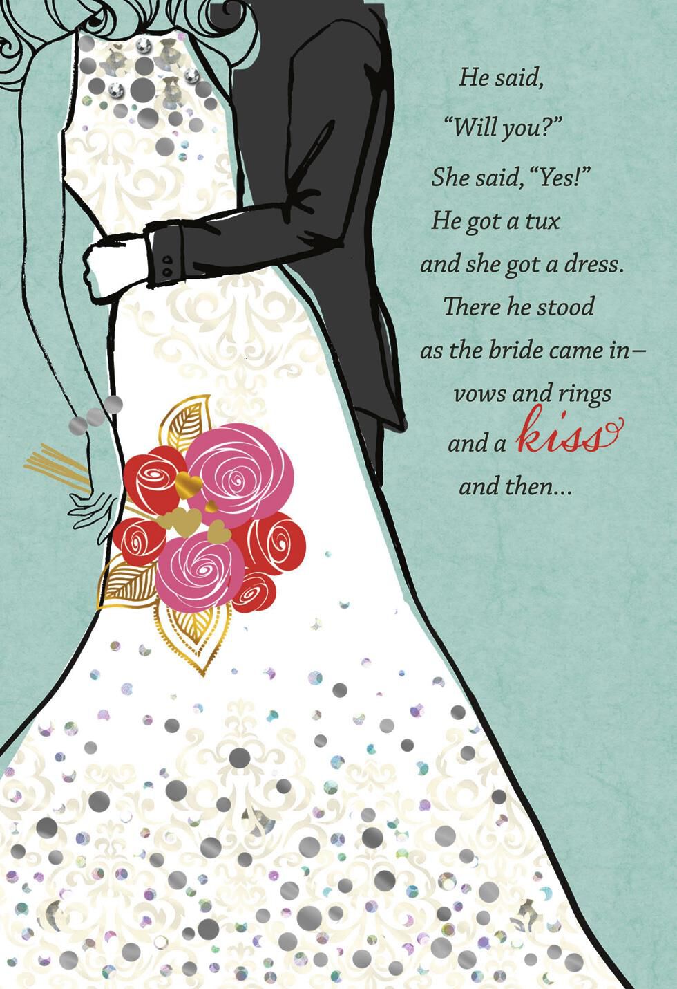 Love-Filled Blessings Religious Wedding Card