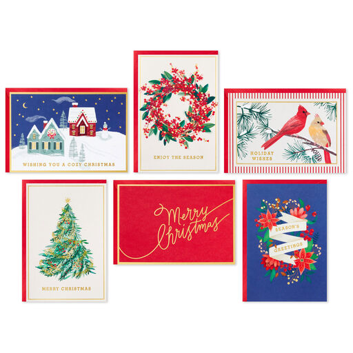 Cozy Winter Boxed Christmas Cards Assortment, Pack of 36, 