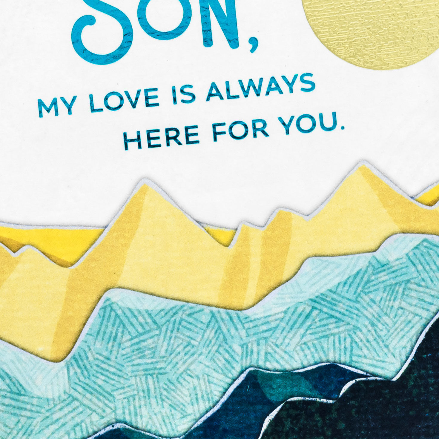 Layered Copper Mountains Birthday Card for Son Card Front Detail image number 5