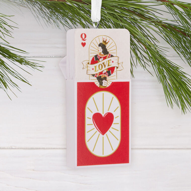 Box of Playing Cards Christmas Ornament hanging on tree image number 2