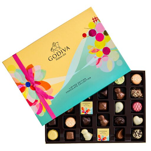 Godiva Assorted Chocolates Spring Gift Box, 32 Pieces, 