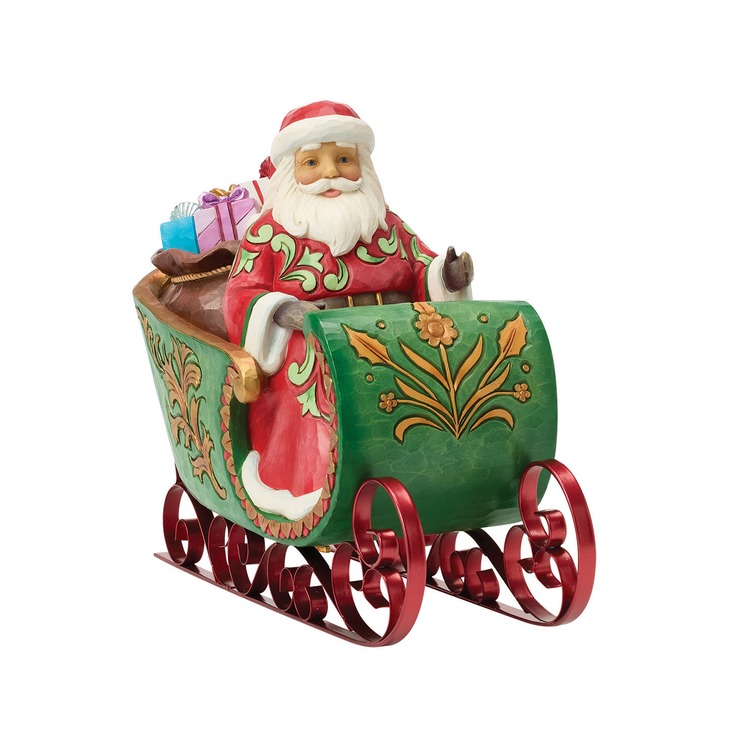 Santa in Sleigh Jim Shore Statue side image number 3