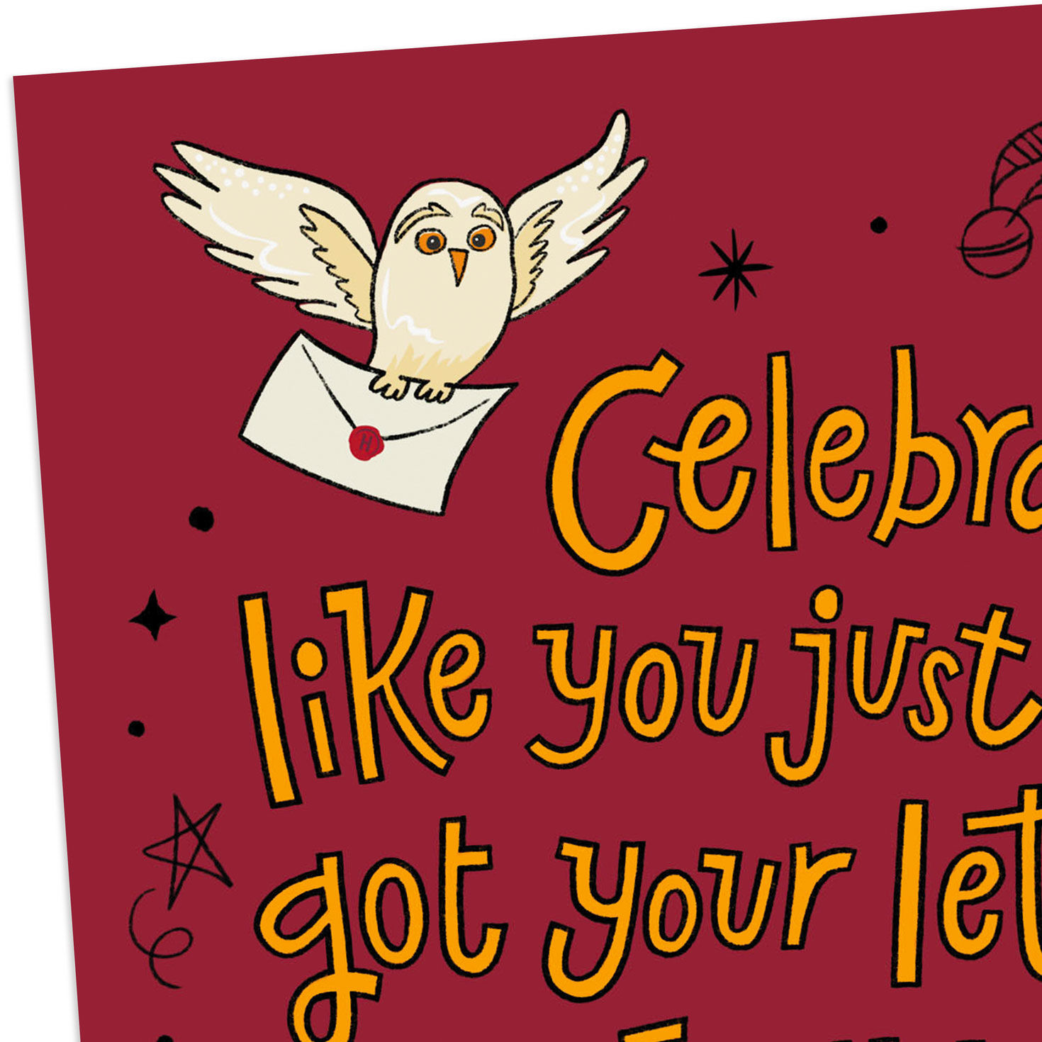 Harry Potter Hogwarts Letter Funny Birthday Card Card Front Detail image number 4