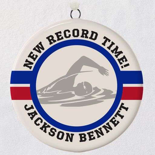 soccer ceramic circle personalized