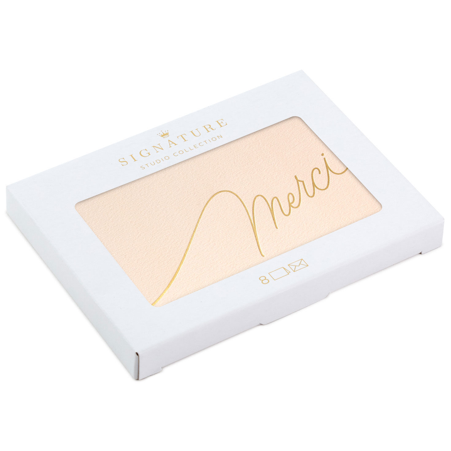 Merci on Blush Boxed Blank Thank-You Notes, Pack of 8