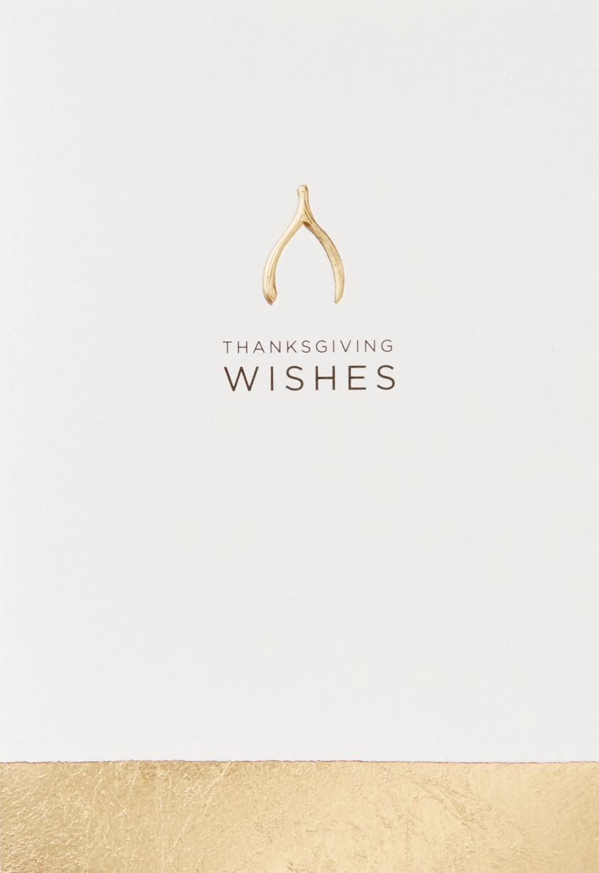 Wonderful Wishes Thanksgiving Card