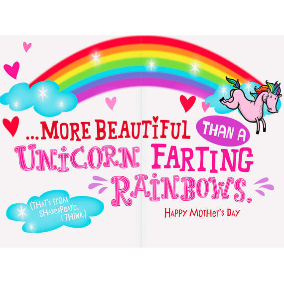 Unicorn Farts Funny Mother's Day Sound Card, , large image number 2
