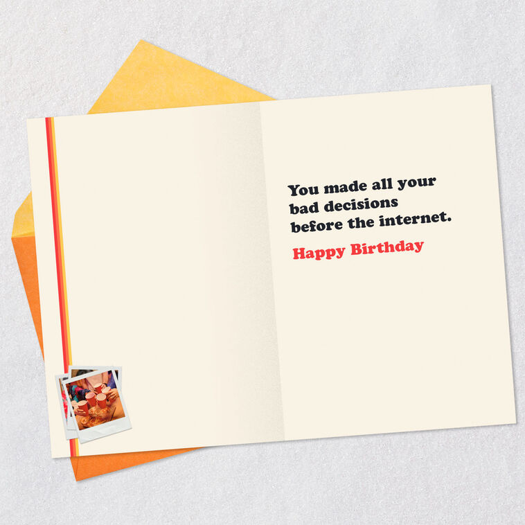 Retro Camera Funny 60th Birthday Card Open card with envelope image number 3