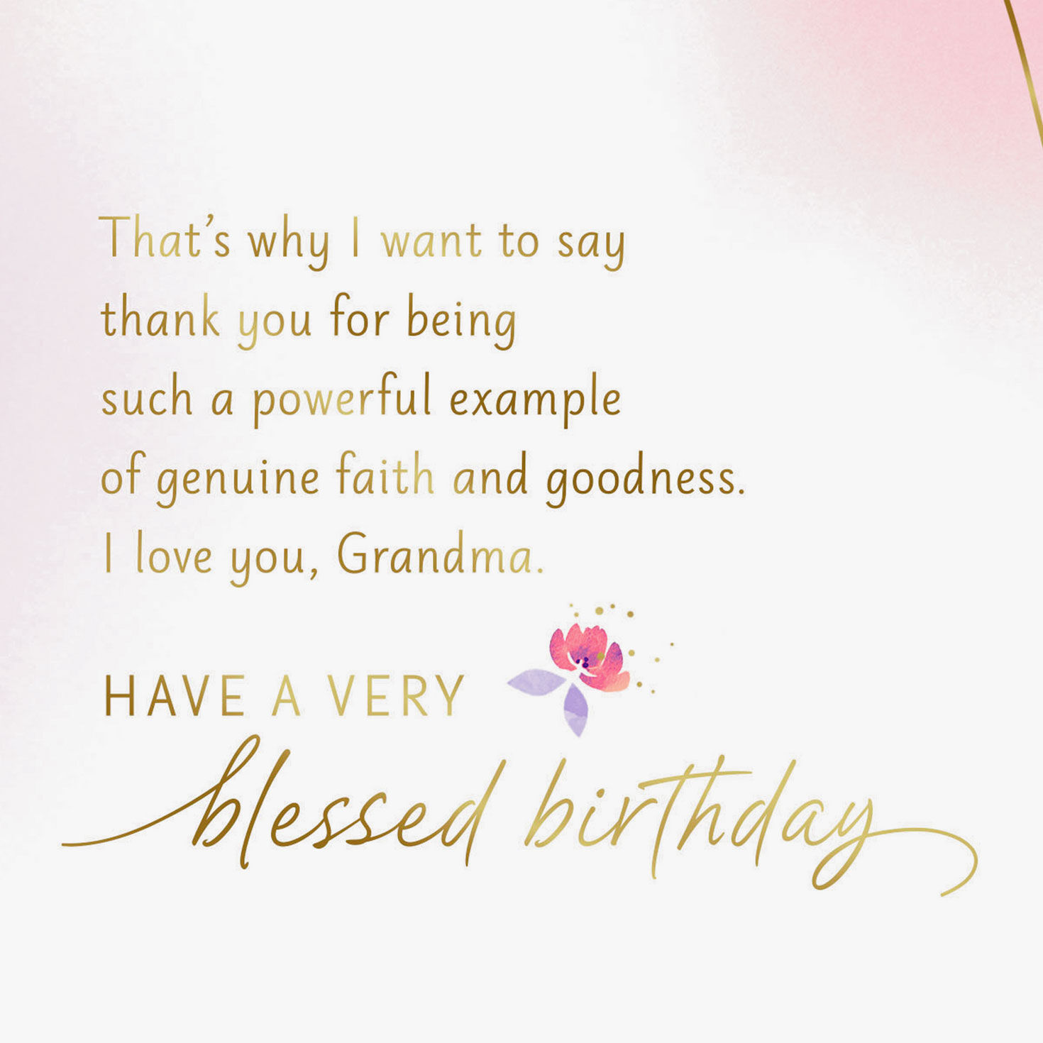 You're a Powerful Example of Faith Birthday Card for Grandma, , large image number 2