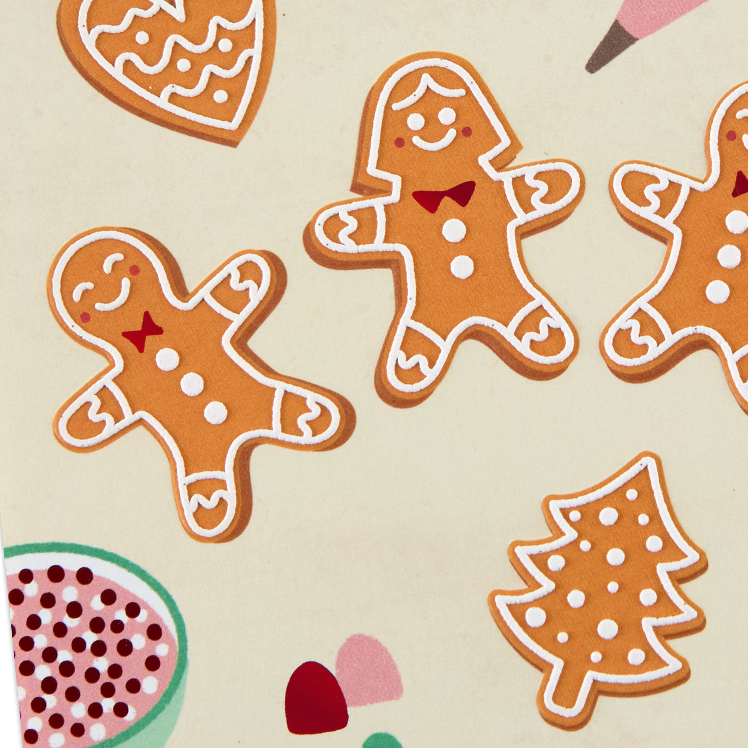 Gingerbread Men Christmas Card for Granddaughter  image number 4