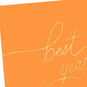 Gold Script on Orange Signature Birthday Card Card Front Detail image number 4