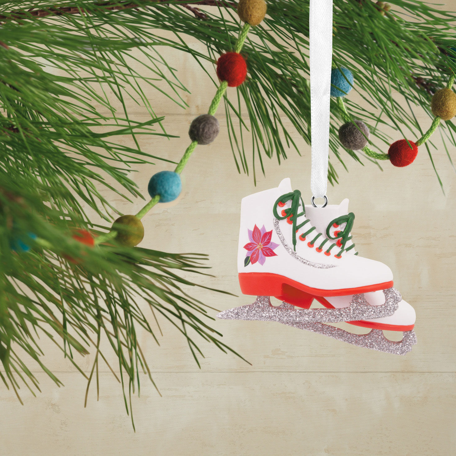 Ice Skates Christmas Ornament hanging on tree image number 2
