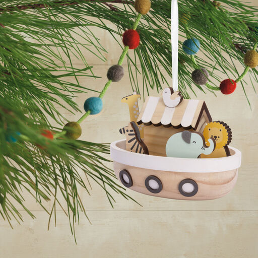 Signature Noah's Ark Premium Wood Hallmark Ornament, 