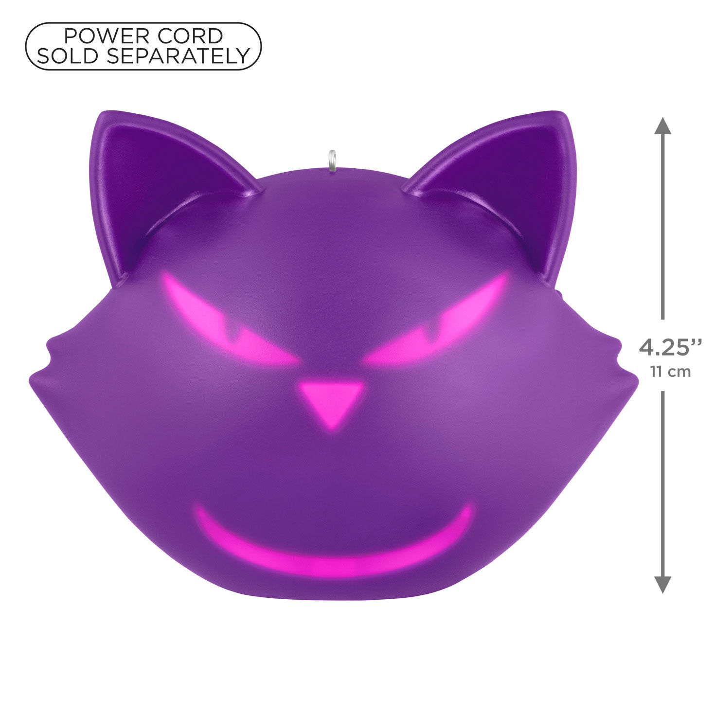 Halloween Cat With Light Up Face Keepsake Ornament  image number 2