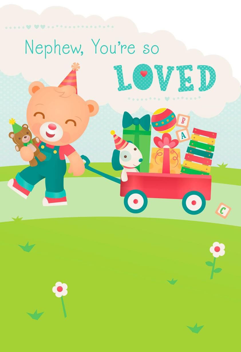 Nephew, You're So Loved Birthday Card