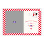 Red White Christmas Postcard Personalized Photo Card Card Front indicating personalization image number 5