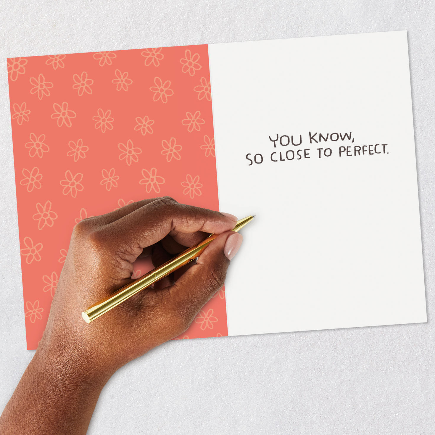 Two Doodled Characters Funny Card for Mom signing card image number 7