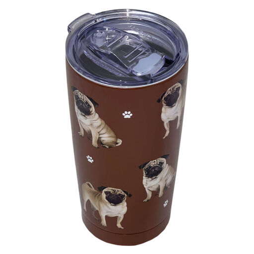 E&S Pets Pug Stainless Steel Tumbler, 20 oz., 