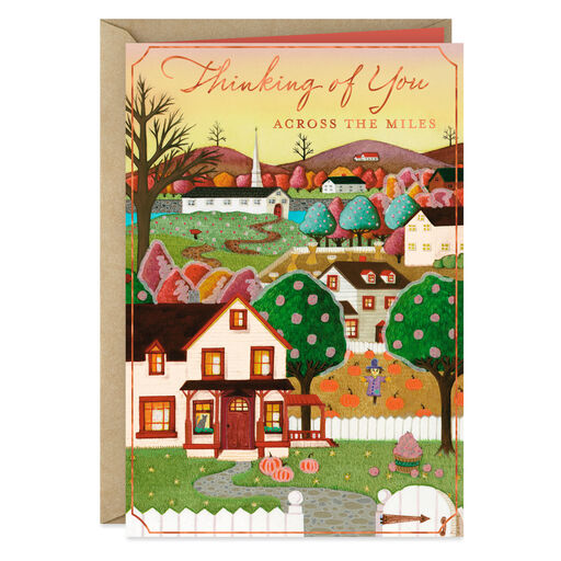 Memories and Love Across the Miles Thanksgiving Card, 