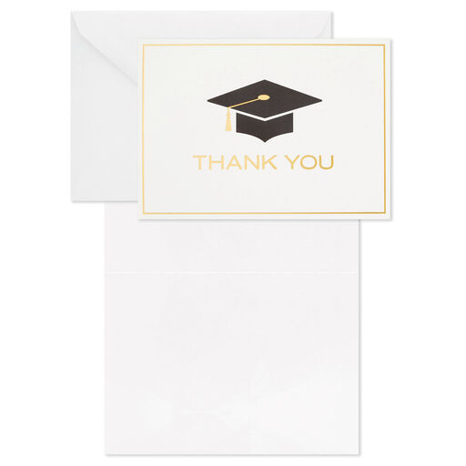 Mortarboard Blank Graduation Thank-You Notes, Pack of 40, 
