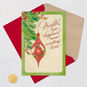 Elegant Red Floral Ornament Daughter Christmas Card Card Front with Envelope and Gold Seal image number 7