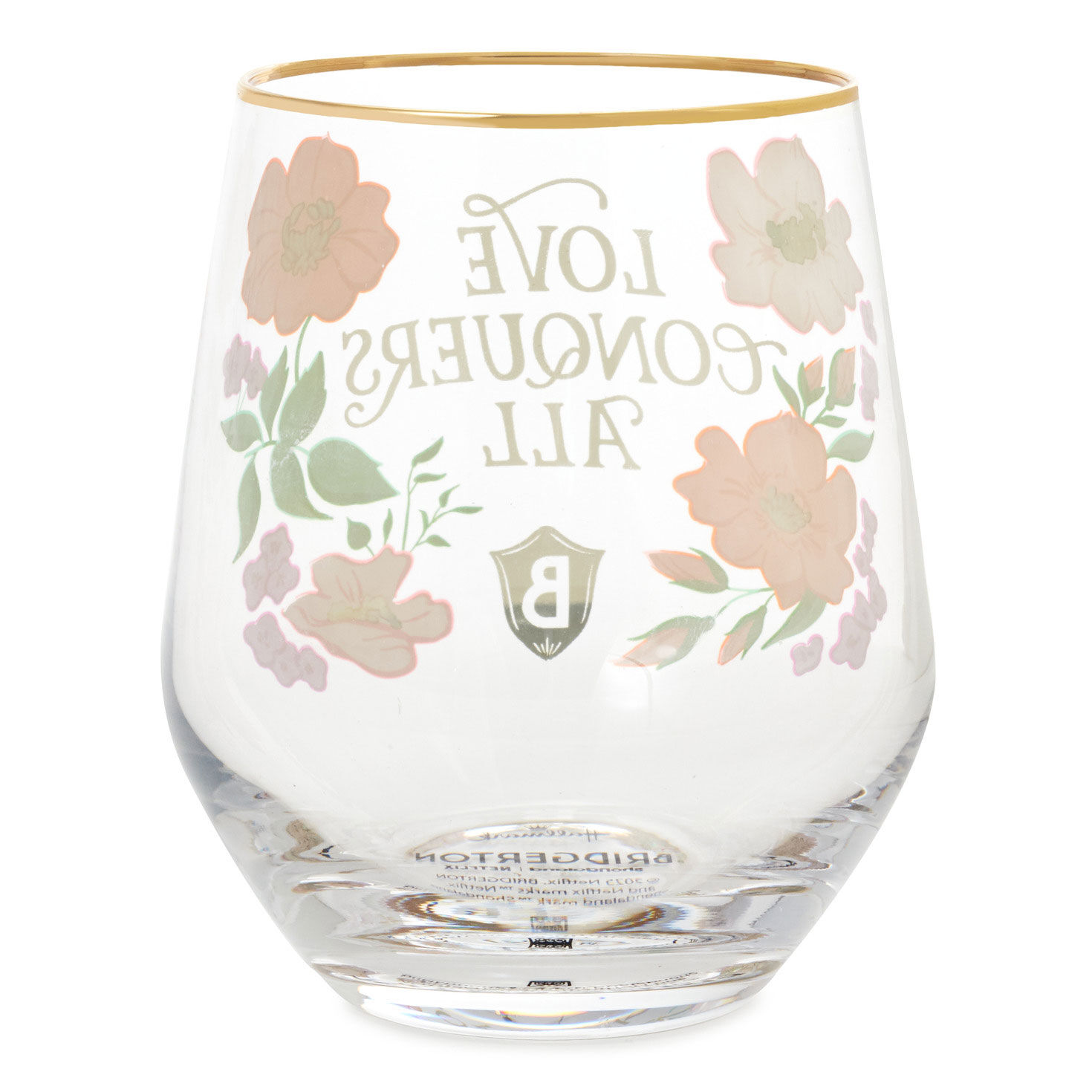 Bridgerton Love Conquers All Stemless Wine Glass, , large image number 2