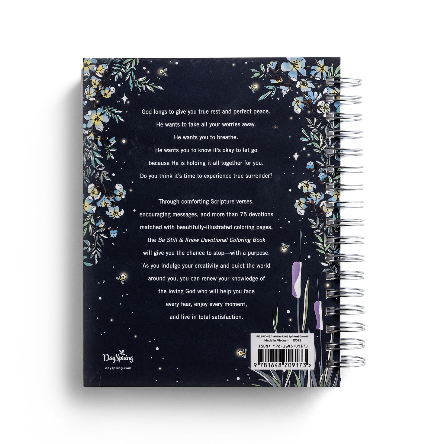 Be Still & Know Spiral Coloring Book Back image number 2