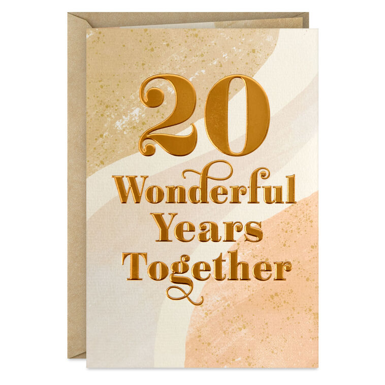Another Year Happier and Stronger 20th Anniversary Card