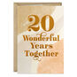 Speckled Tan, Cream and Peach 20th Anniversary Card Card Front image number 1